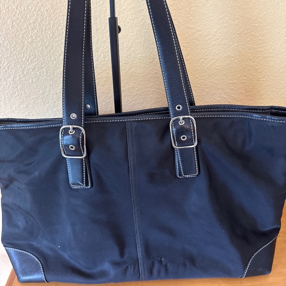 Coach Black Large Nylon Tote - Picture 1 of 14